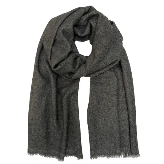handloom cashmere scarf / charcoal