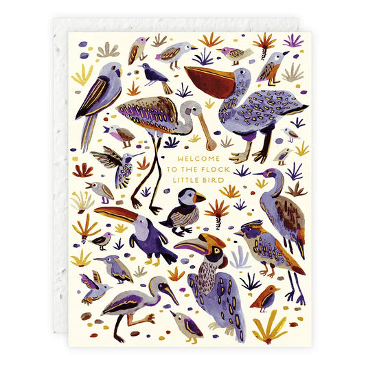 little bird baby card
