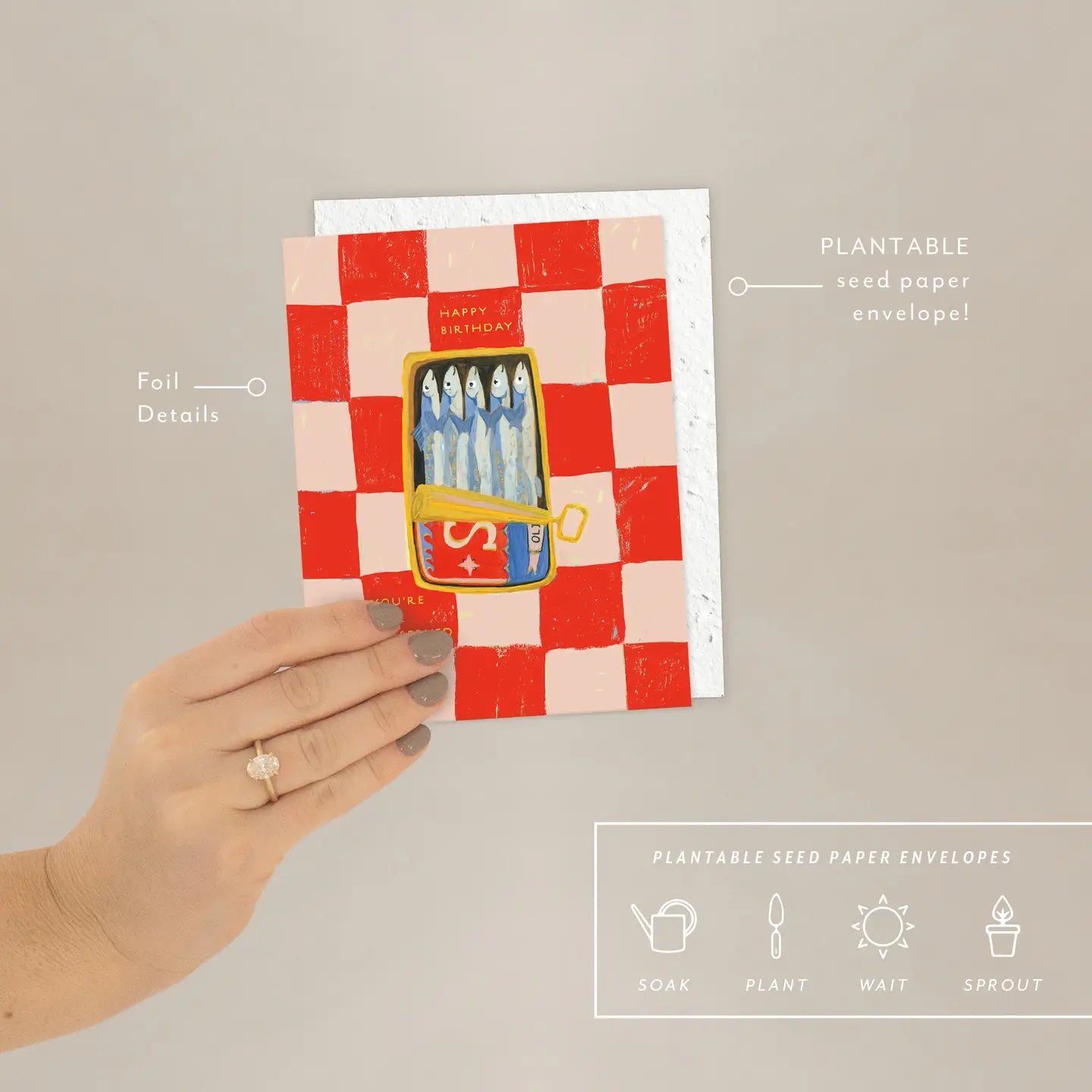 sardines birthday card