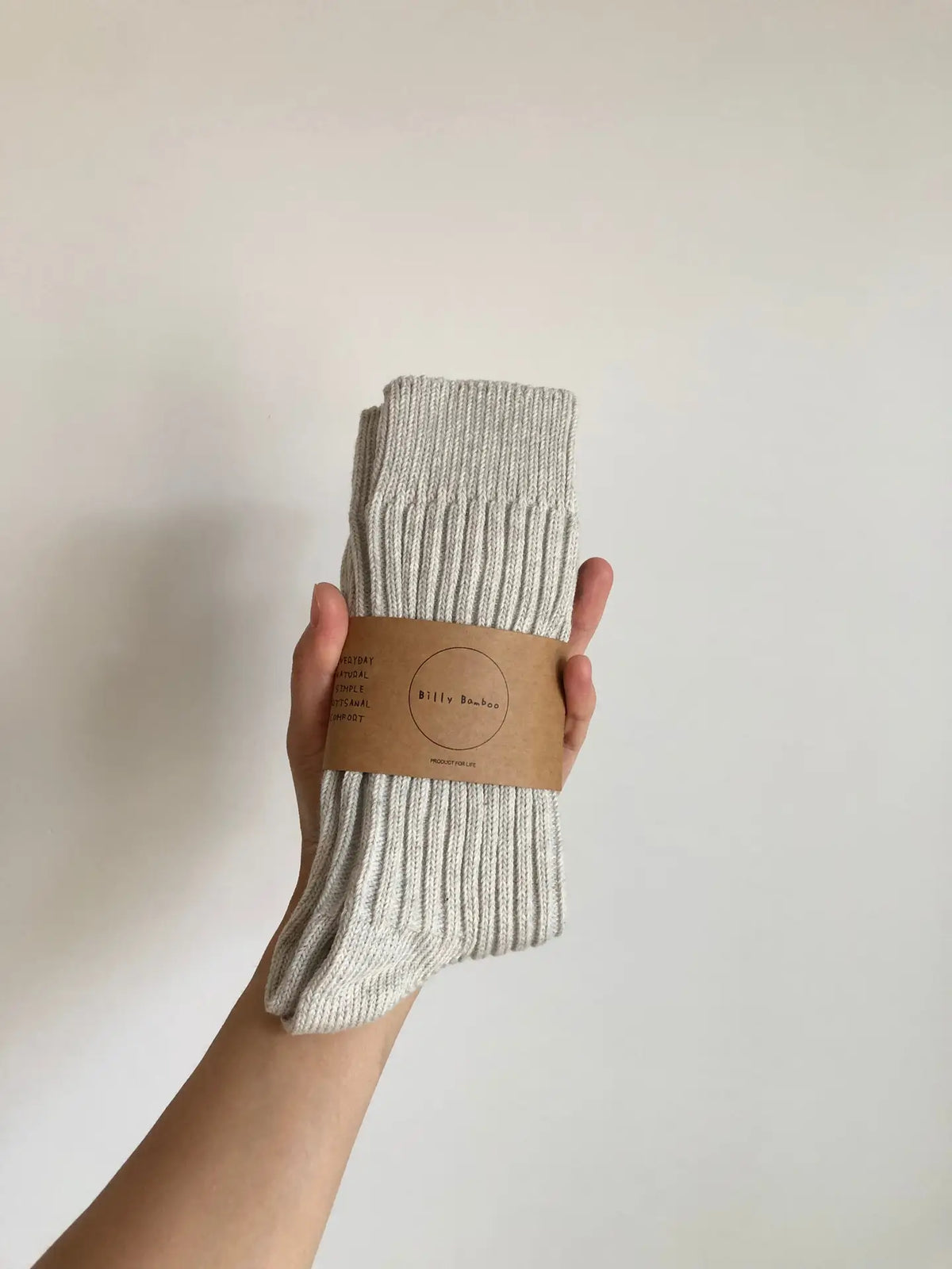 billy bamboo / ribbed cotton high socks