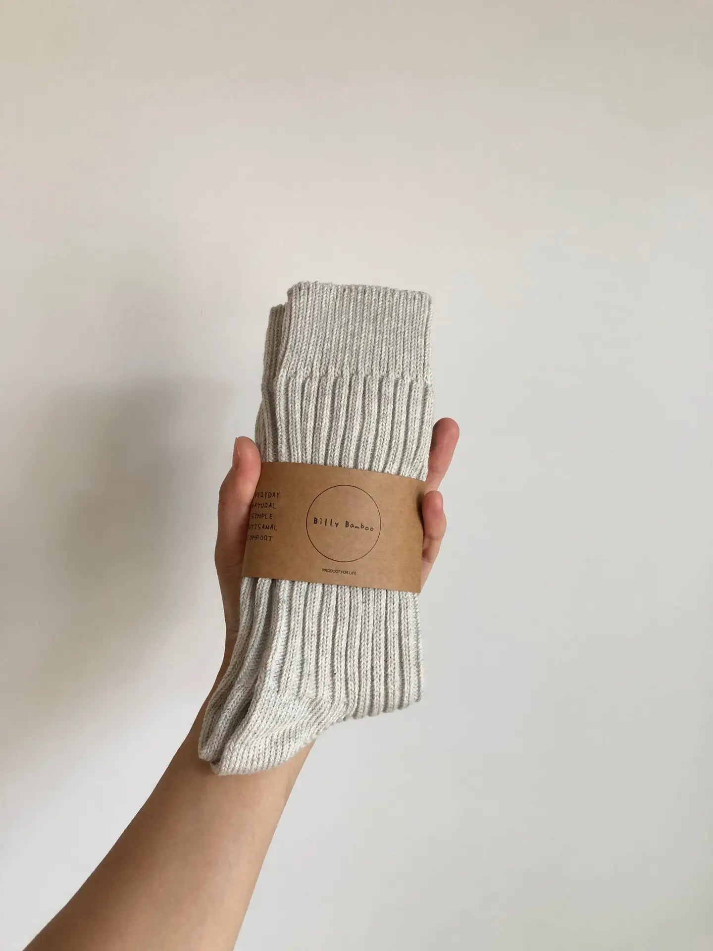 billy bamboo / ribbed cotton high socks