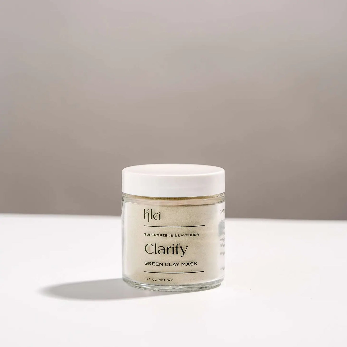 klei / clarify - green clay mask - supergreens & lavender