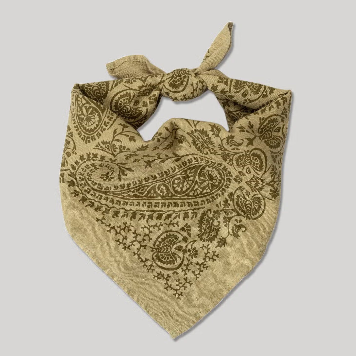 natural dye raw silk bandana - chebula