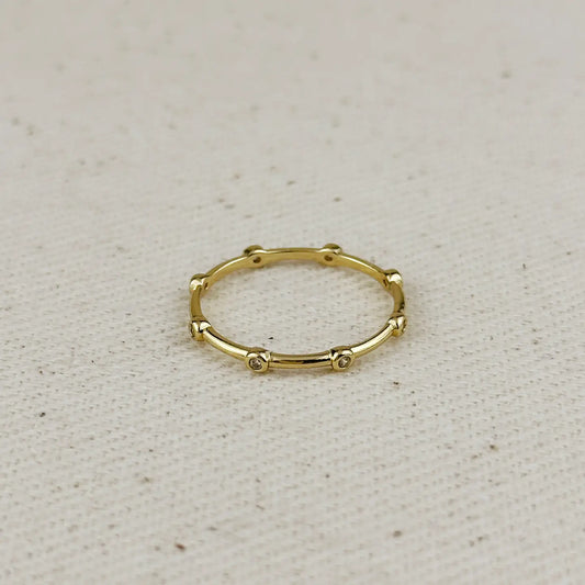 infinity dot ring band - cz