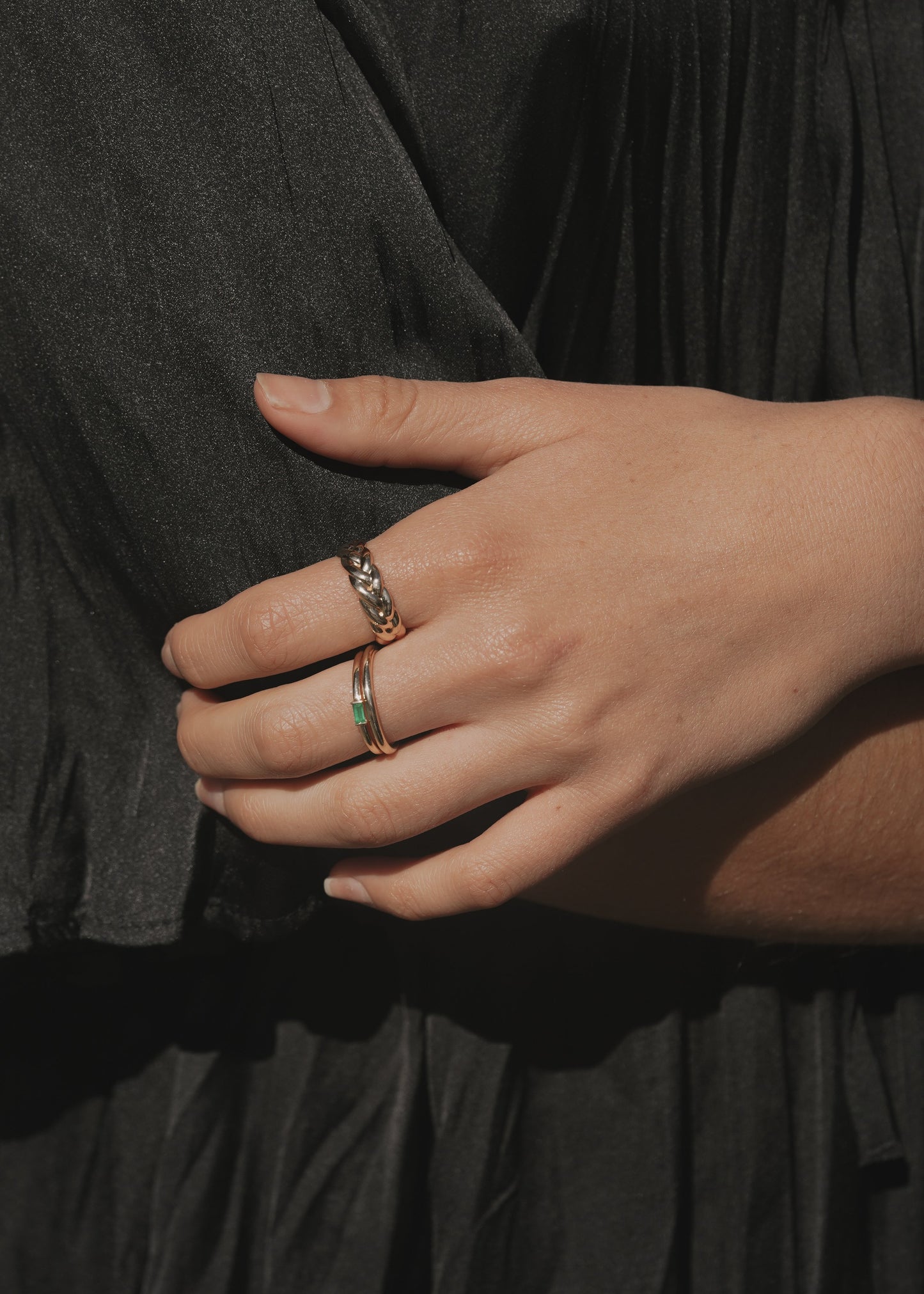 ogden ring - baguette emerald