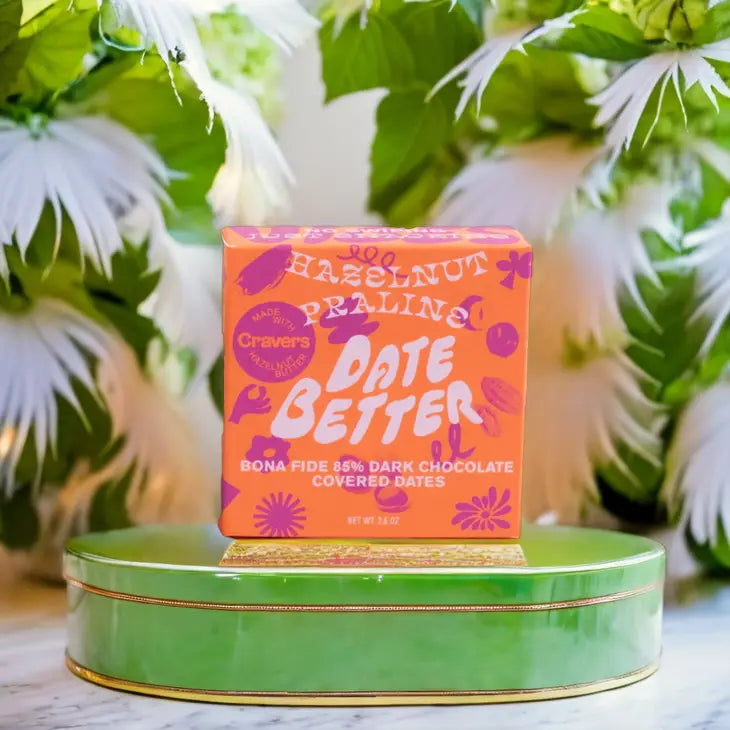 date better / chocolate covered dates - hazelnut praline