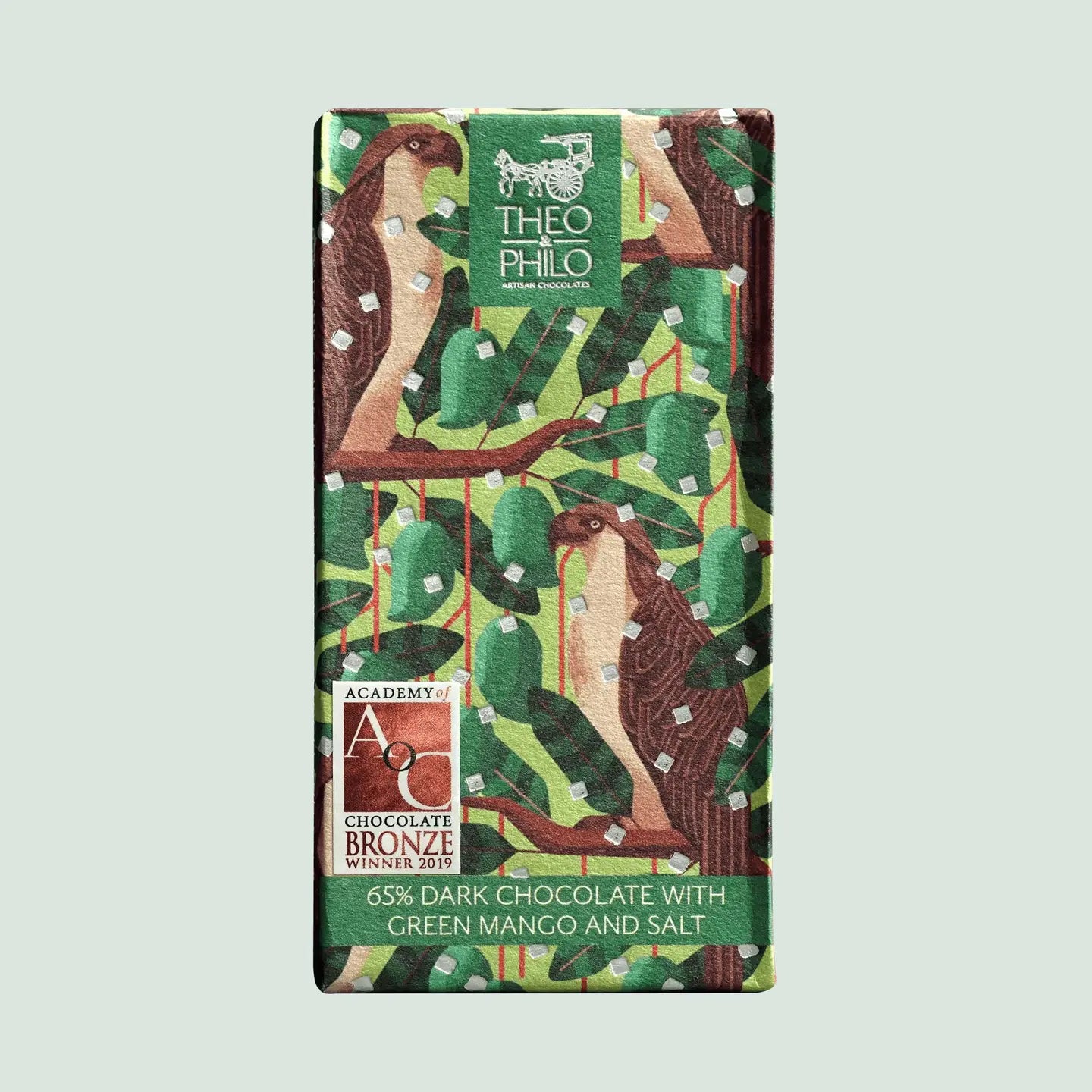 theo & philo / 65% dark chocolate with green mango & salt