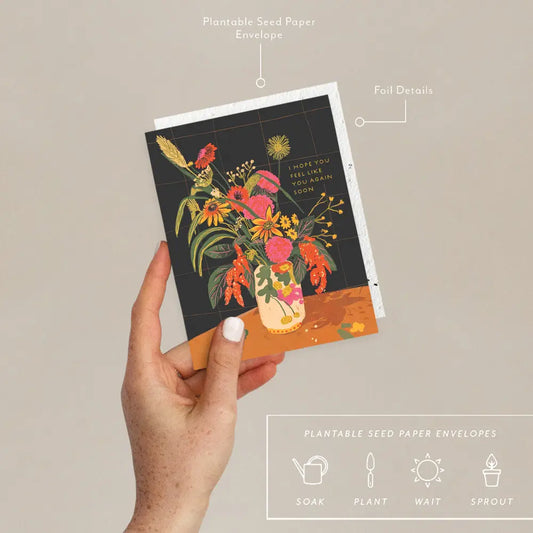 vase still life get well card