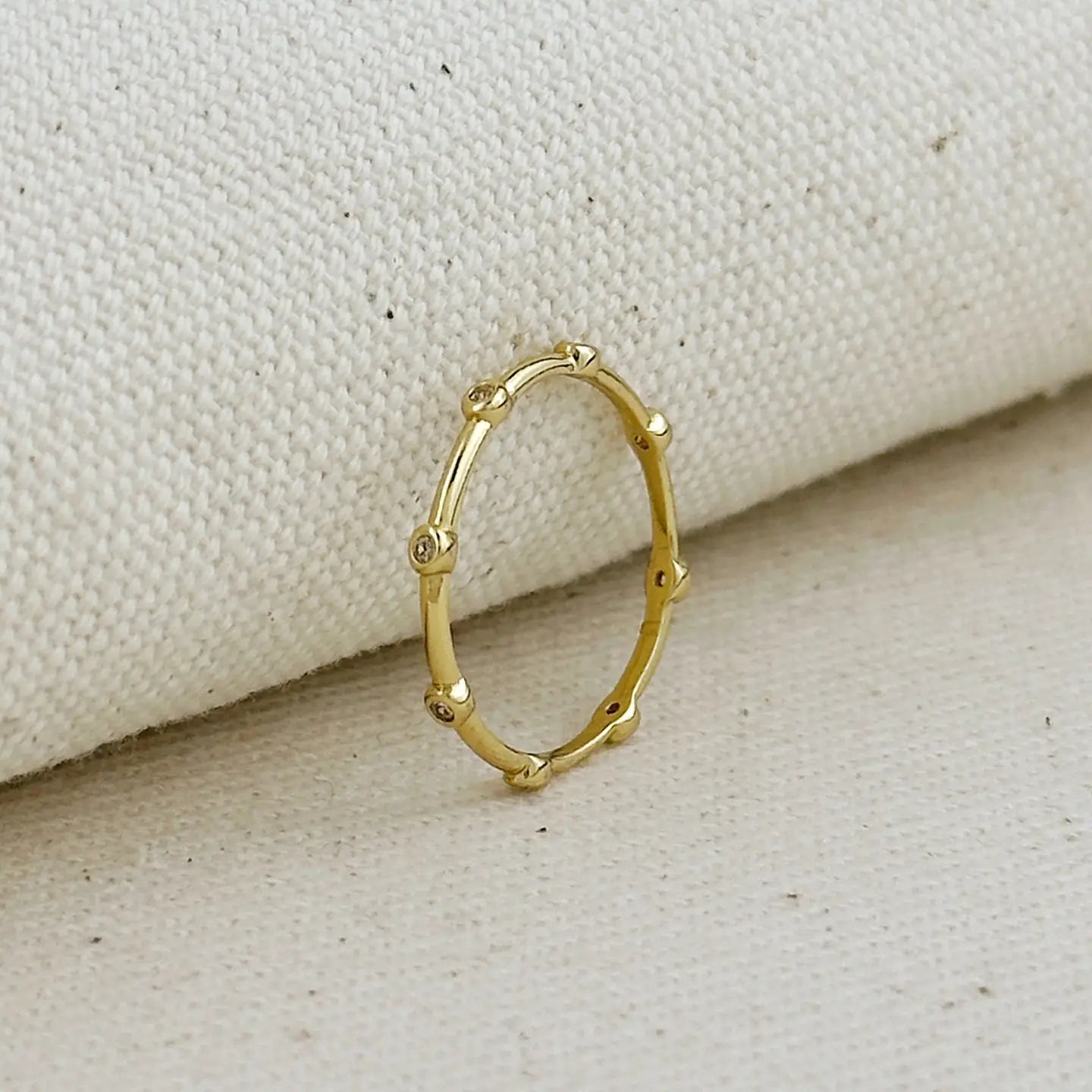 infinity dot ring band - cz