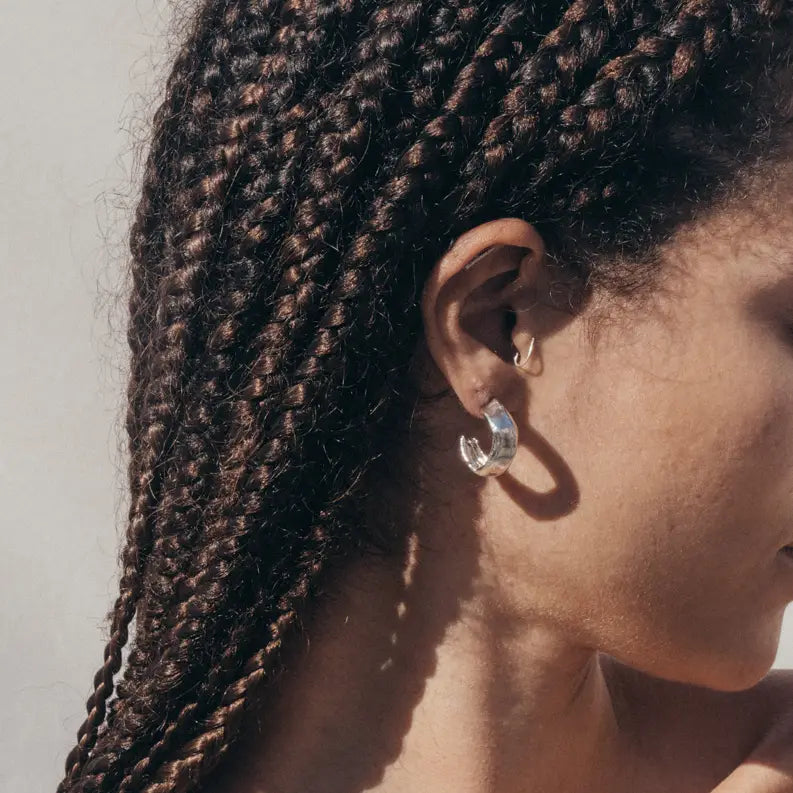 siren post hoop earrings