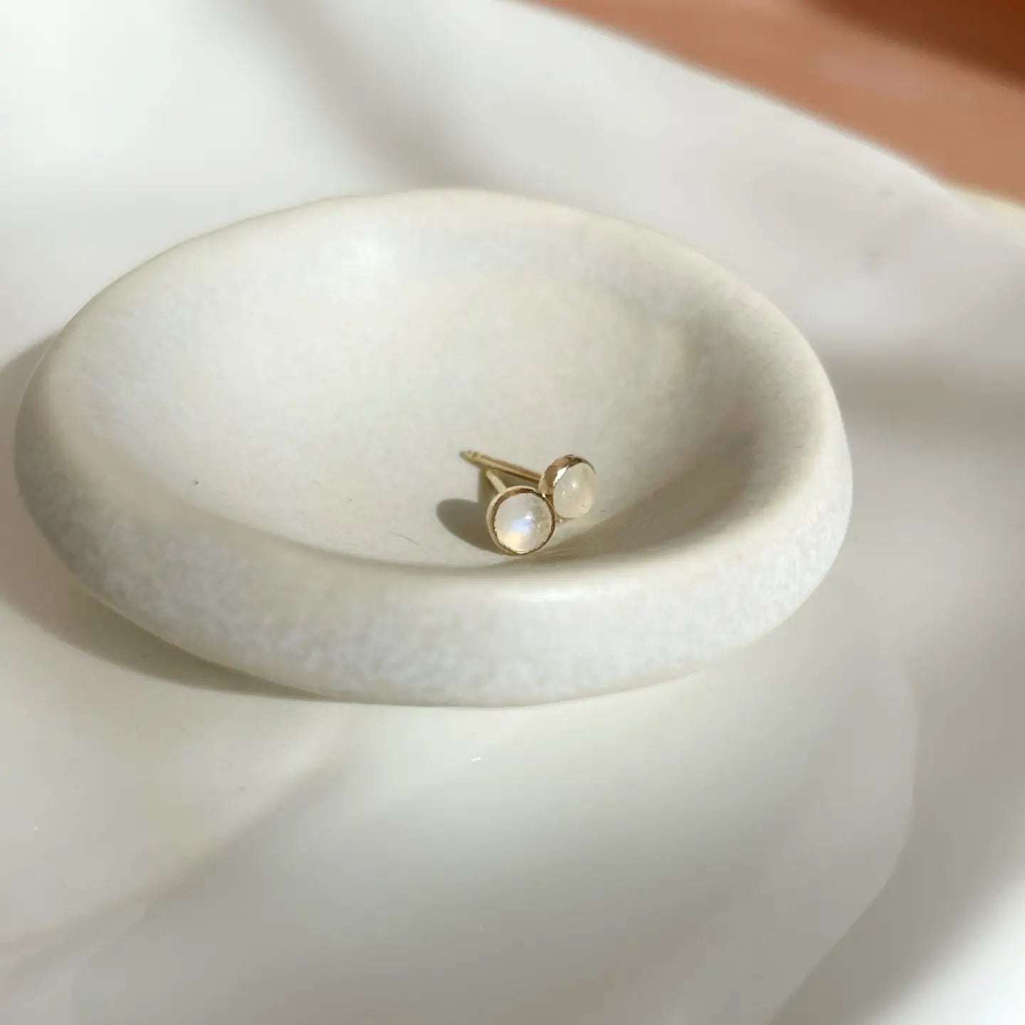 moonstone stud earrings