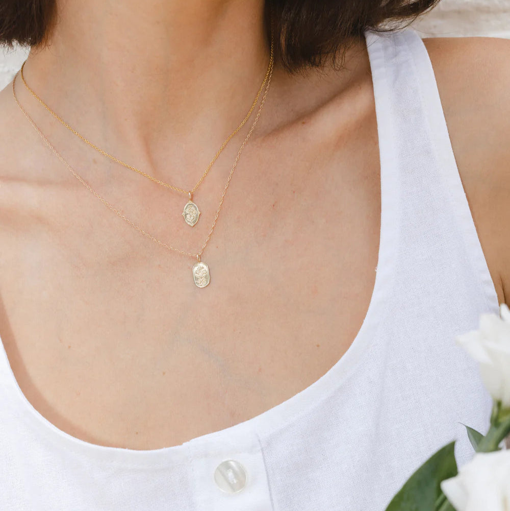 flower pendant charm - primrose (february)