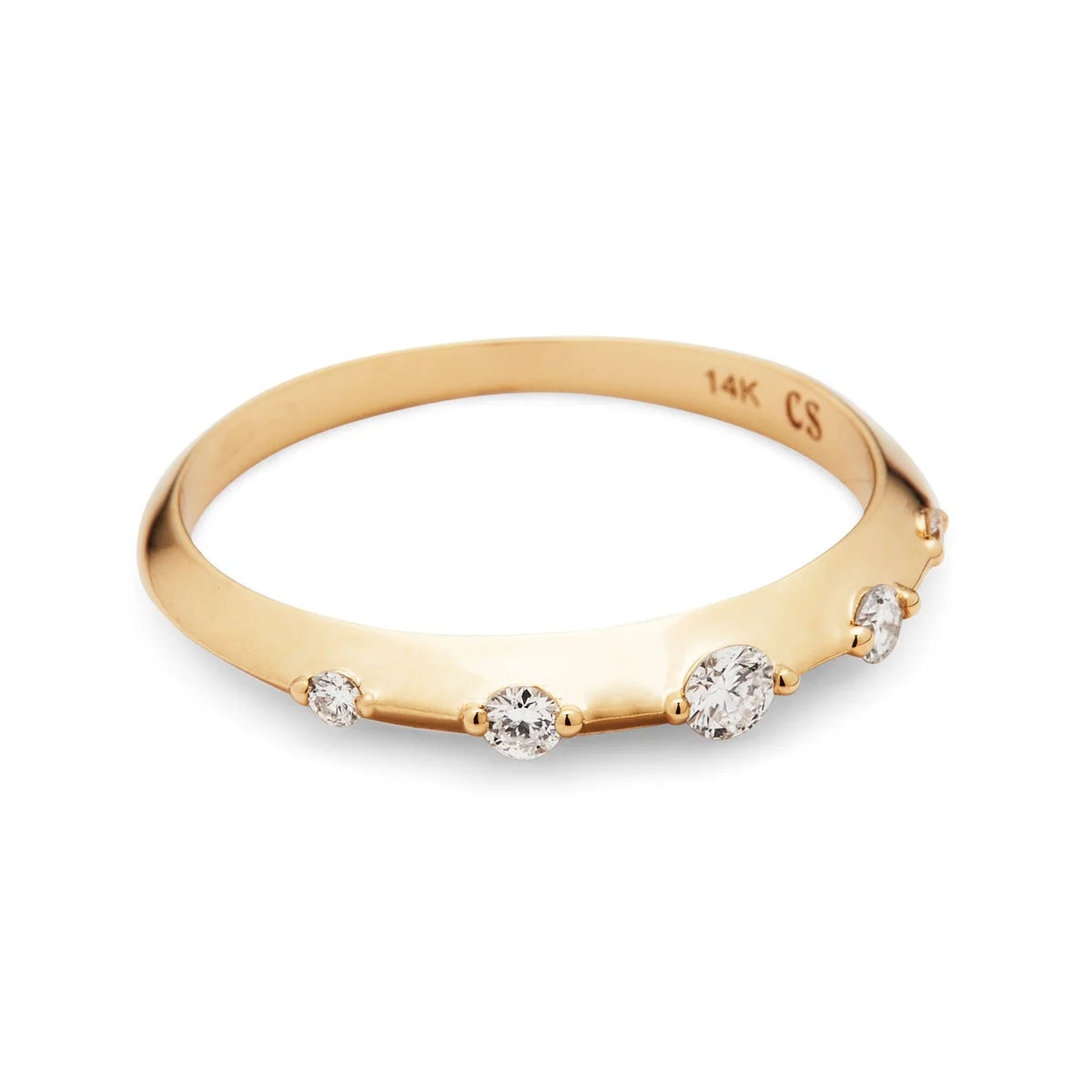 floe five-diamond ring band - natural diamond