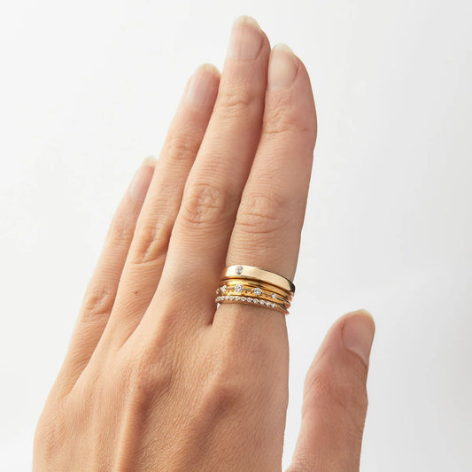 floe five-diamond ring band - natural diamond