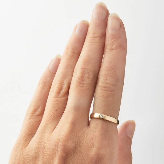 floe old mine diamond signet ring - natural diamond