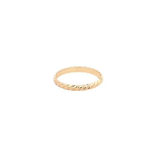half round twisted ring band