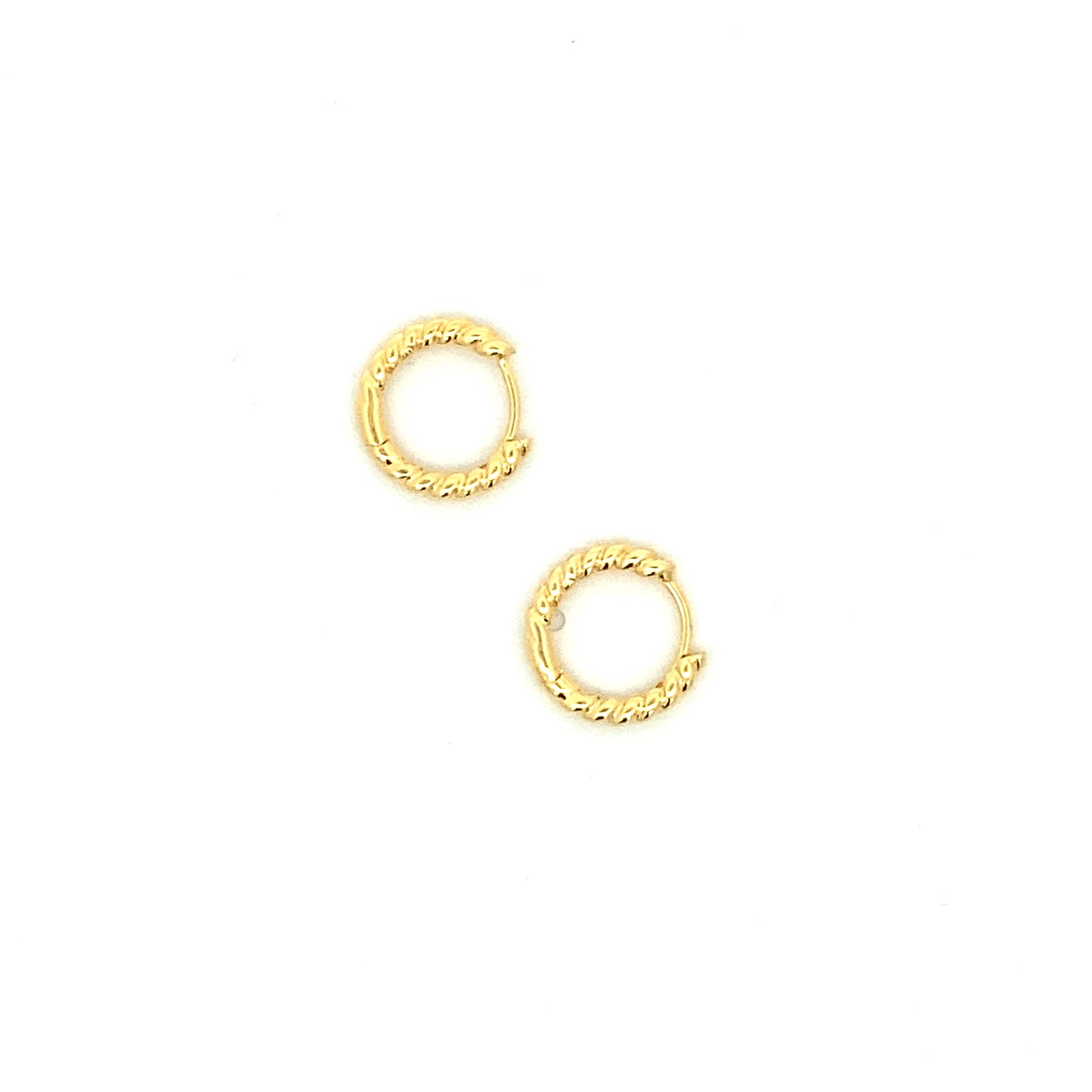 huggie twist hoop earrings