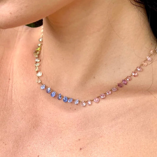 pastel sapphire ali'i necklace