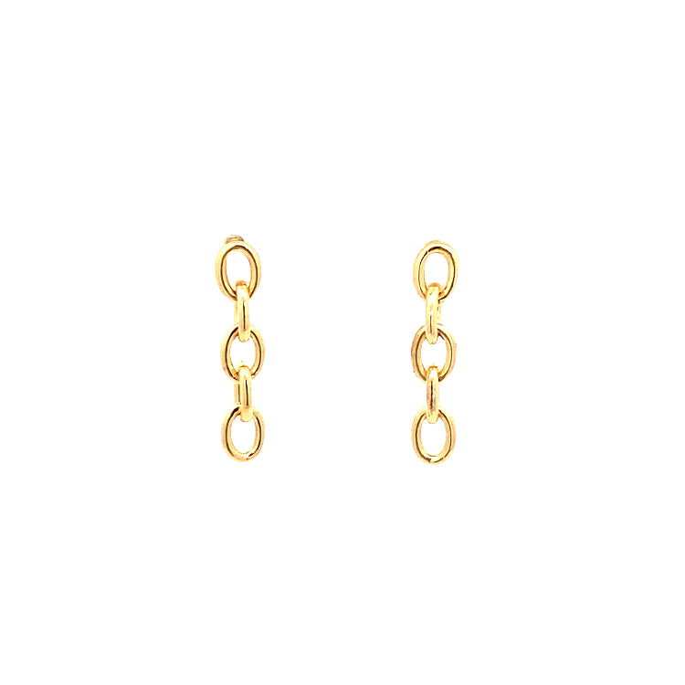 large chain link earrings