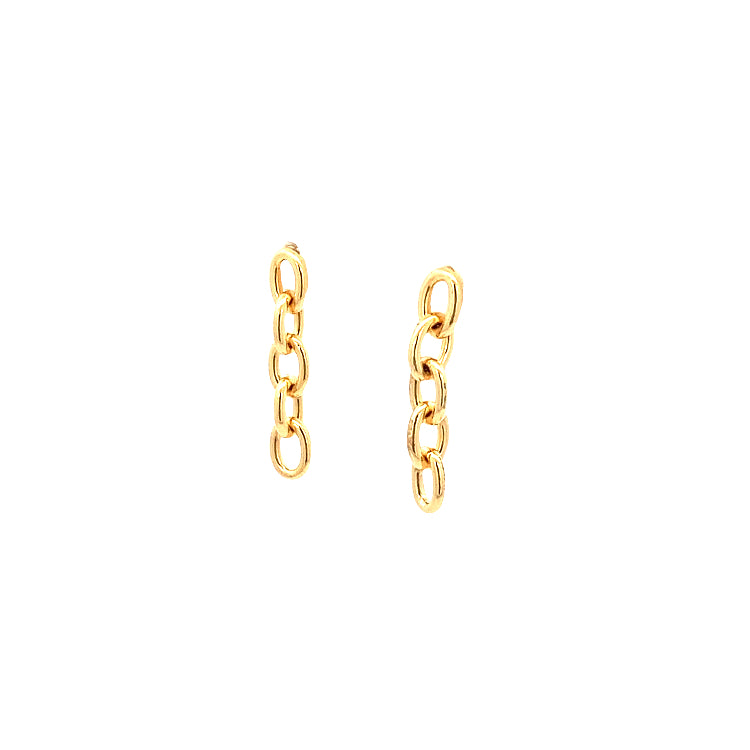 large chain link earrings