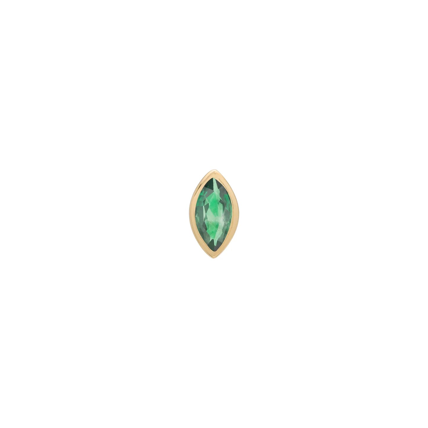 métier / bezel-set marquise gemstone stud earrings