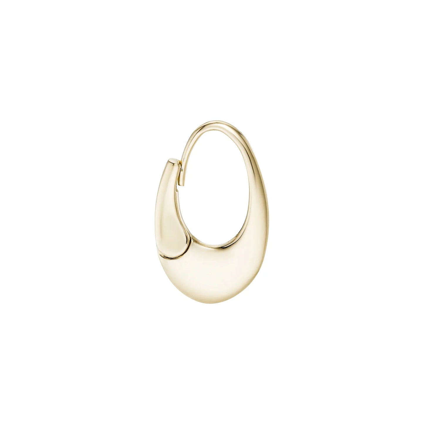 métier / pressed dodu oval clicker hoop earring - single