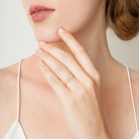 wavy memories ring band - natural diamond