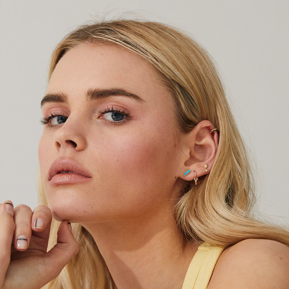 métier / dala details lantern double drop stud earring - single