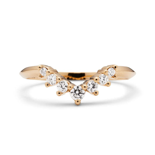 noon ring band - natural diamond