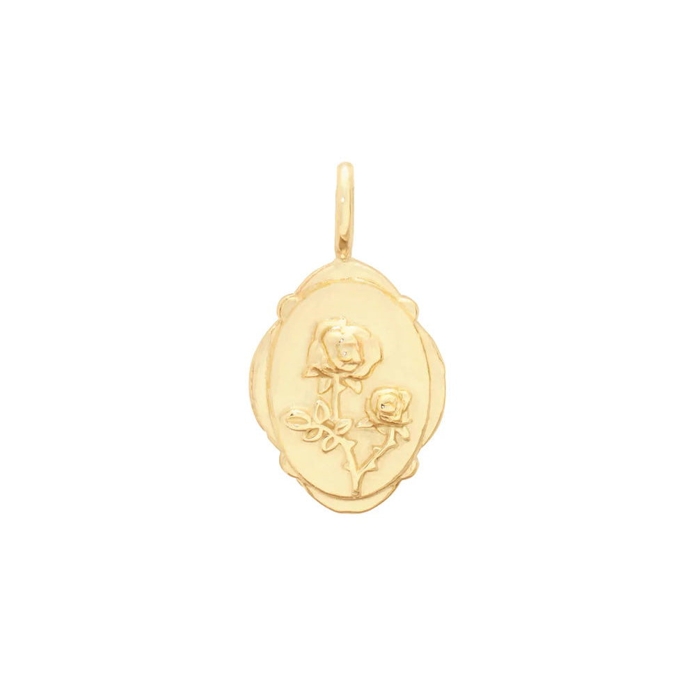flower pendant charm - rose (june)