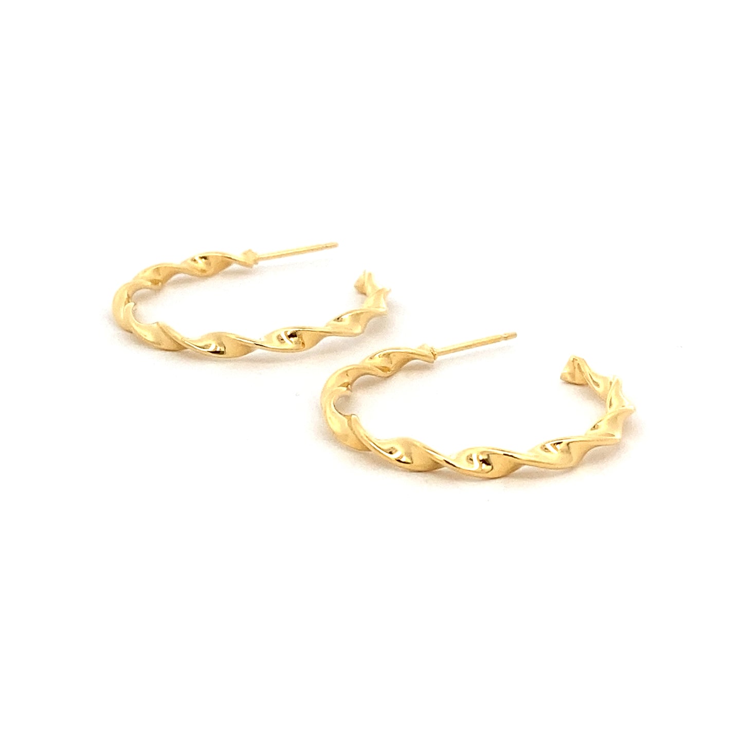 twirled post hoop earrings - medium