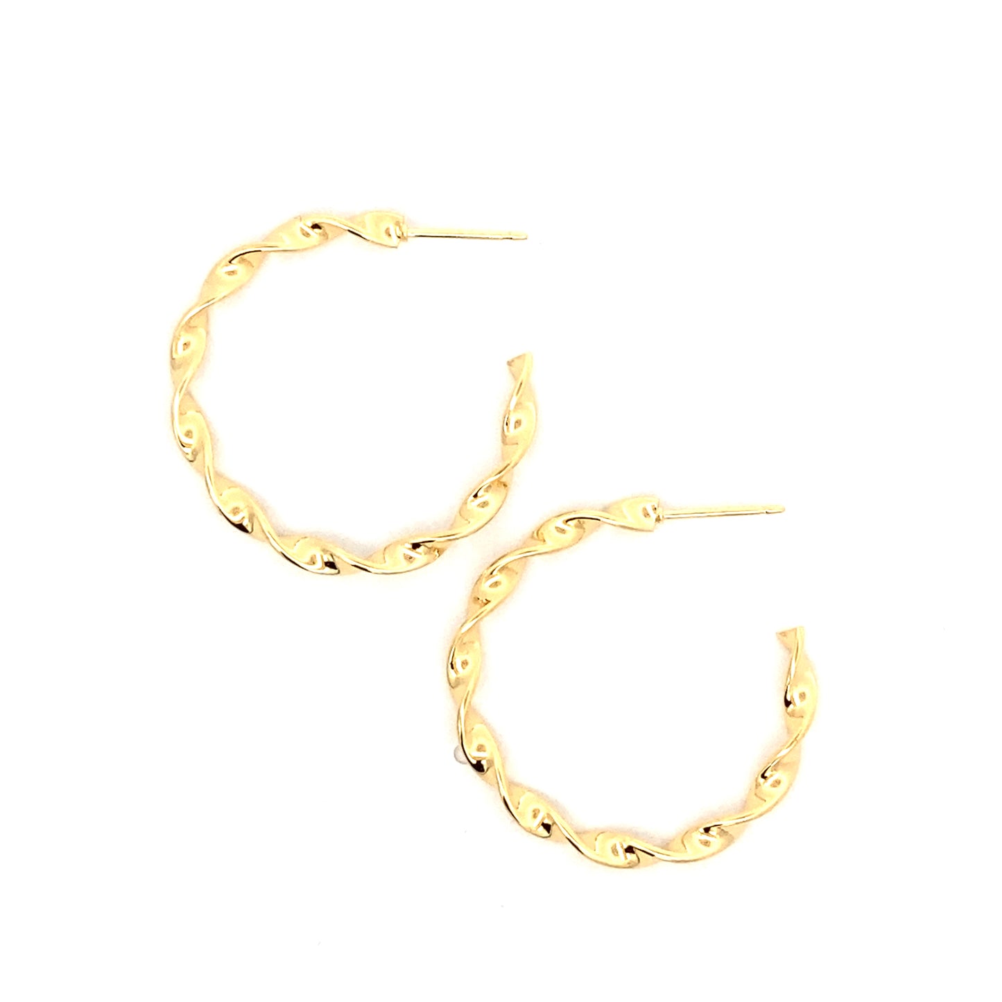 twirled post hoop earrings - medium
