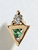 métier / gemstone az tri stud earring - single