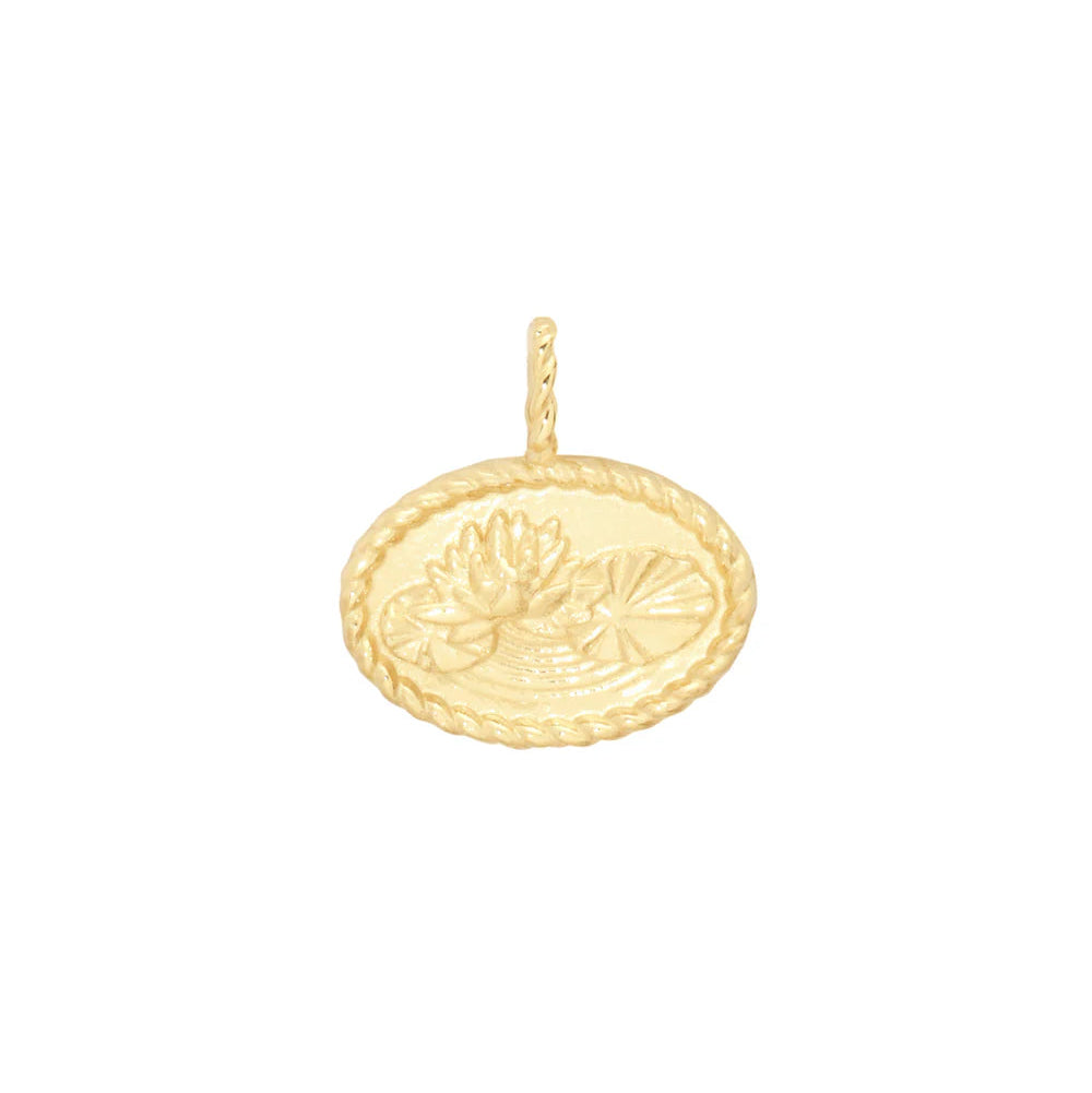 flower pendant charm - water lily (july)