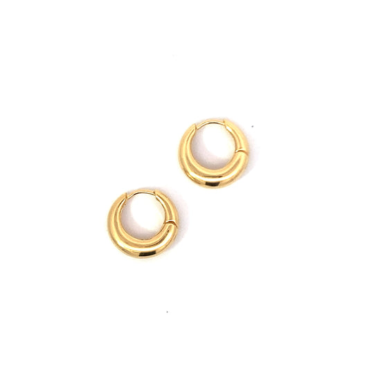 crescent click huggie hoop earrings - medium