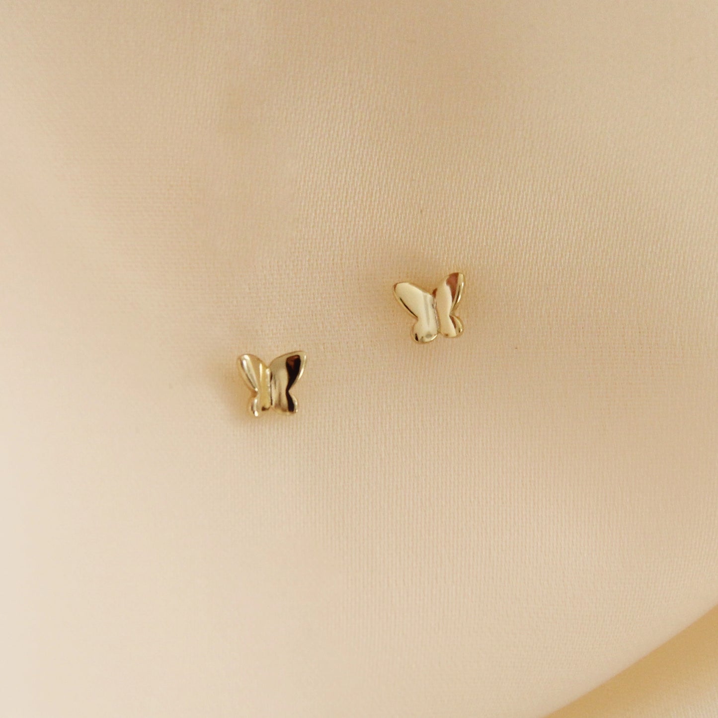 tiny butterfly stud earrings