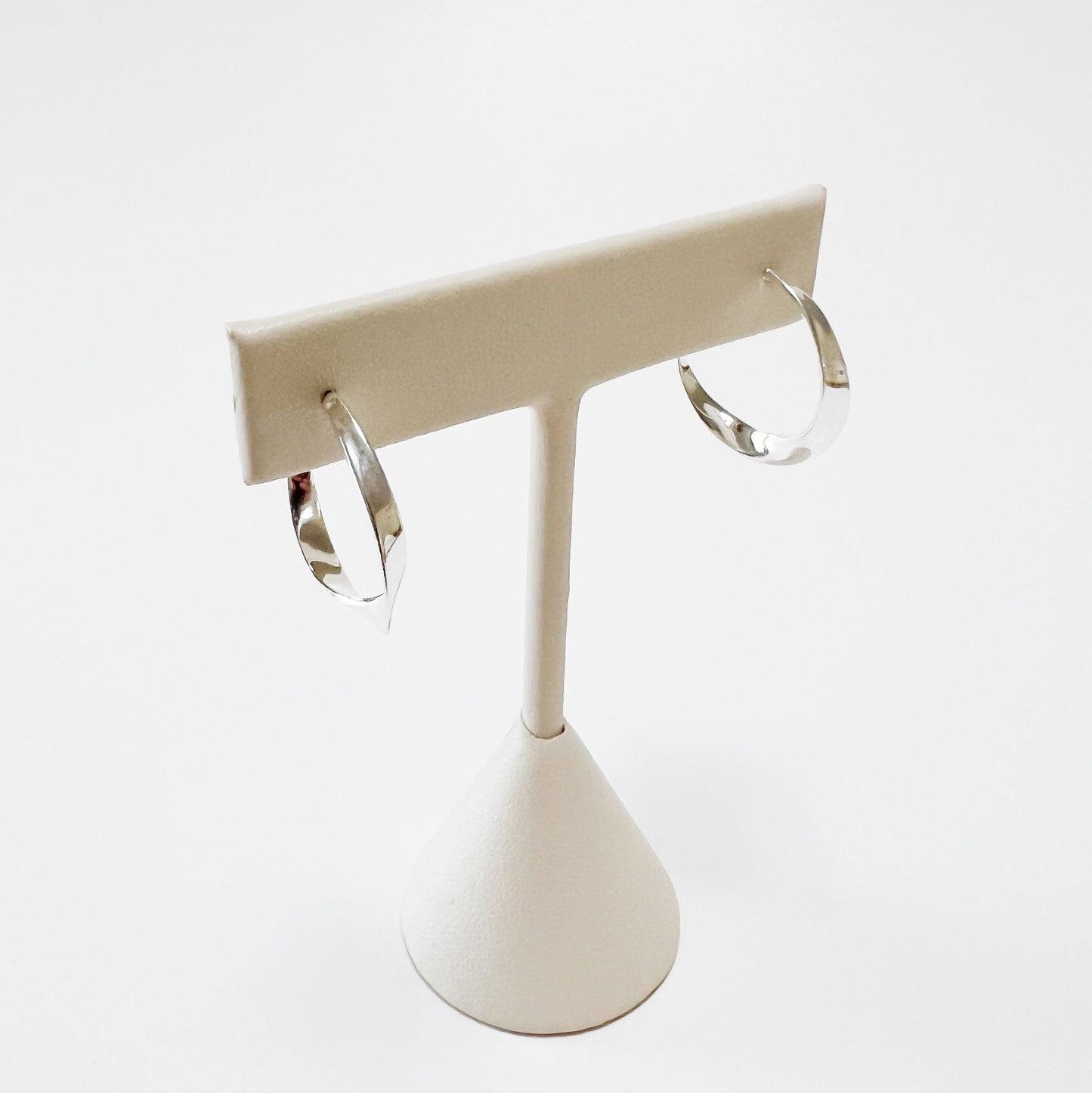 twisted ribbon post hoop earrings