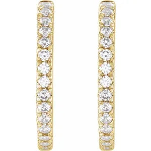 grown diamond hinged hoop earrings