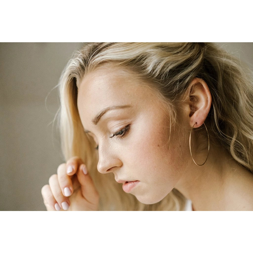 organic hoop earrings