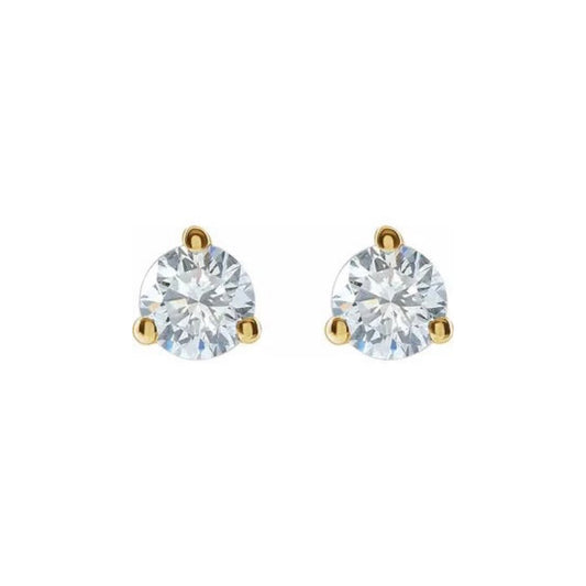 solitaire stud earrings - grown diamond