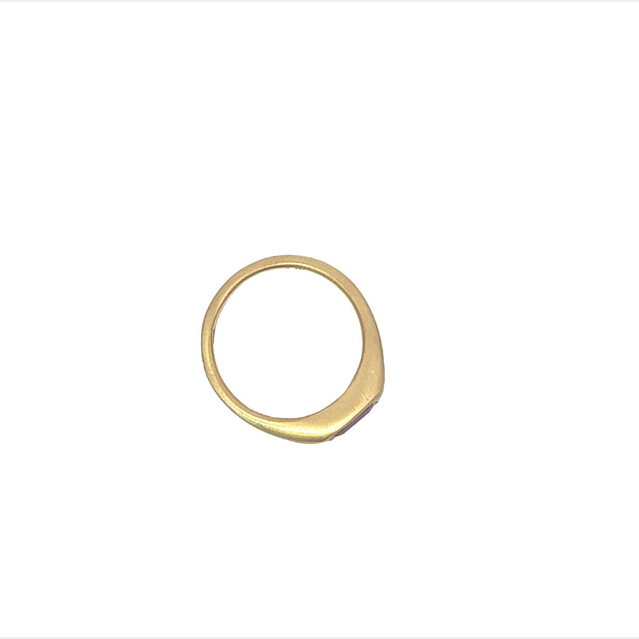 silky purple sapphire signet ring