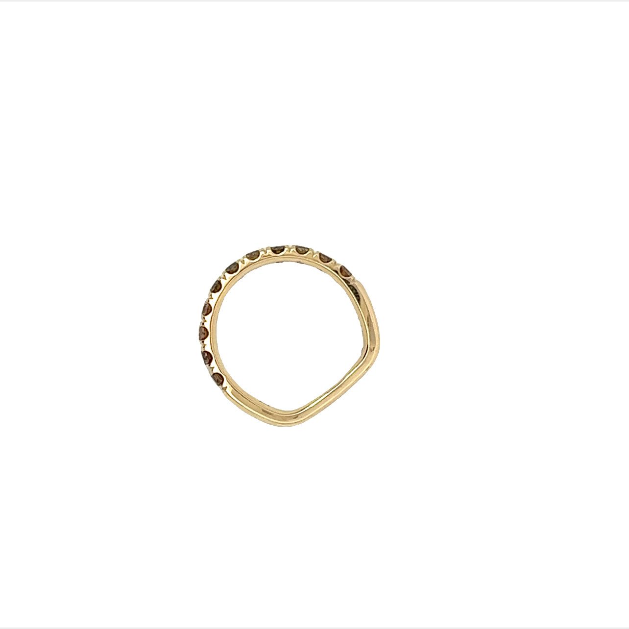 champagne diamond euro band ring