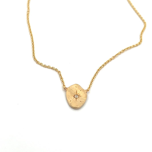 little star plate necklace