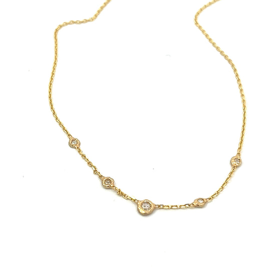 rose cut diamond necklace