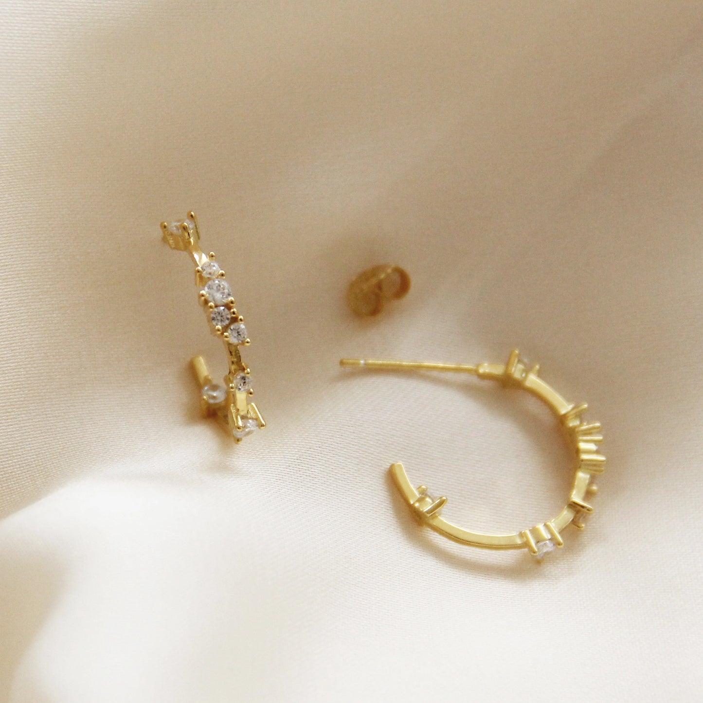 celestine semi hoop earrings