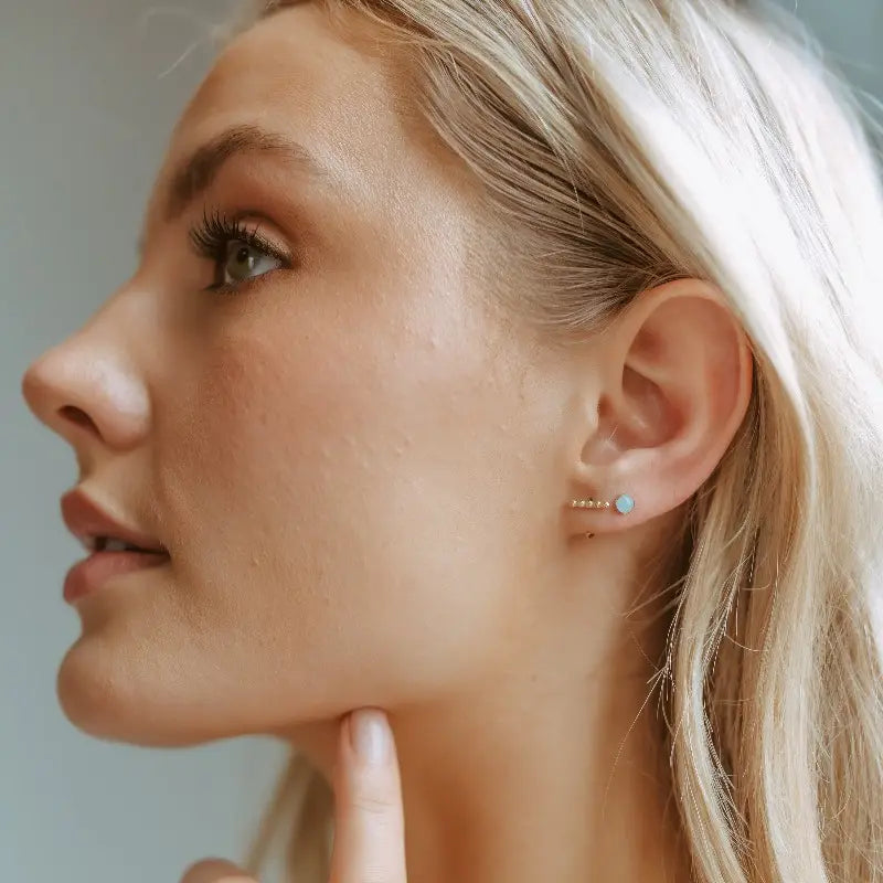 aquamarine stud earrings