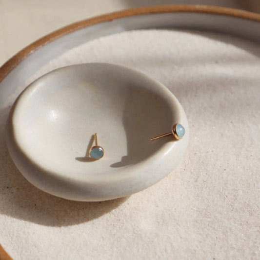 aquamarine stud earrings