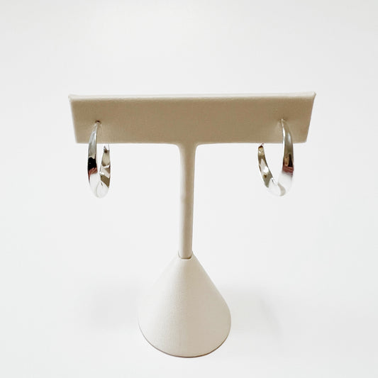 twisted ribbon post hoop earrings