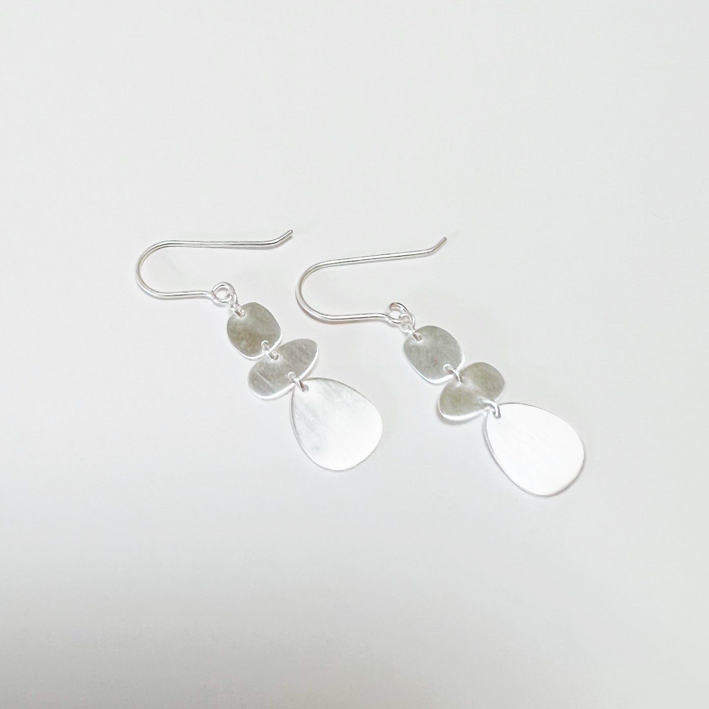 triple organic shape earrings