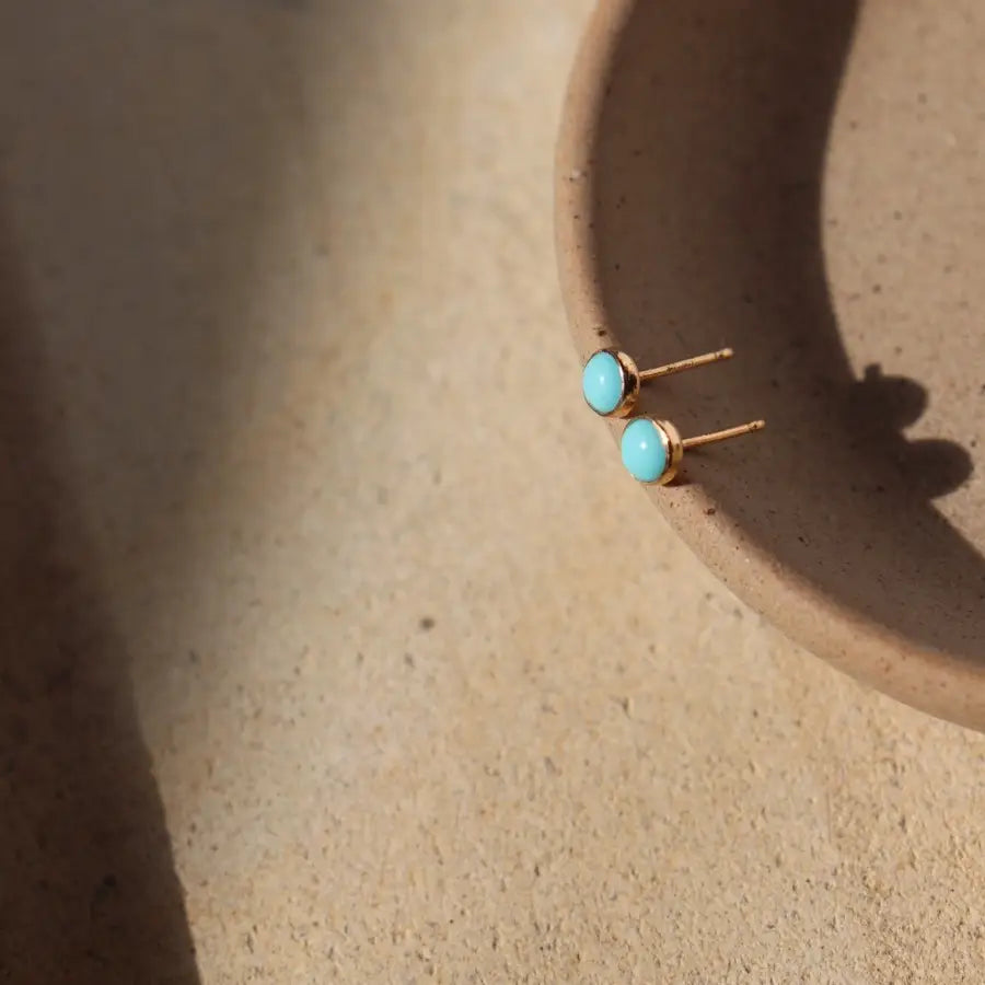 turquoise stud earrings